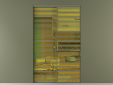 Перегородка Formato внутри проёма 2 створки