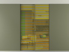 Перегородка Formato внутри проёма скрытое крепление в потолок 2 створки