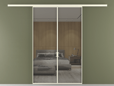 Перегородка Formato вдоль стены двустворчатая