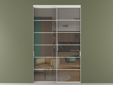 Перегородка Формато внутри проёма 2 створки