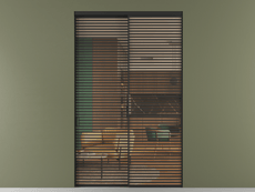 Перегородка Formato внутри проёма 2 створки