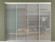 Перегородка Формато внутри проёма 4 створки с синхронным механизмом