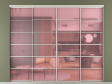 Перегородка Формато внутри проёма 4 створки